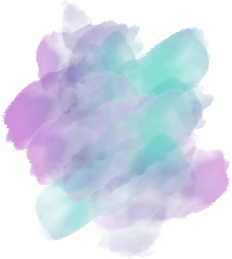 soft green and soft purple splash watercolor element